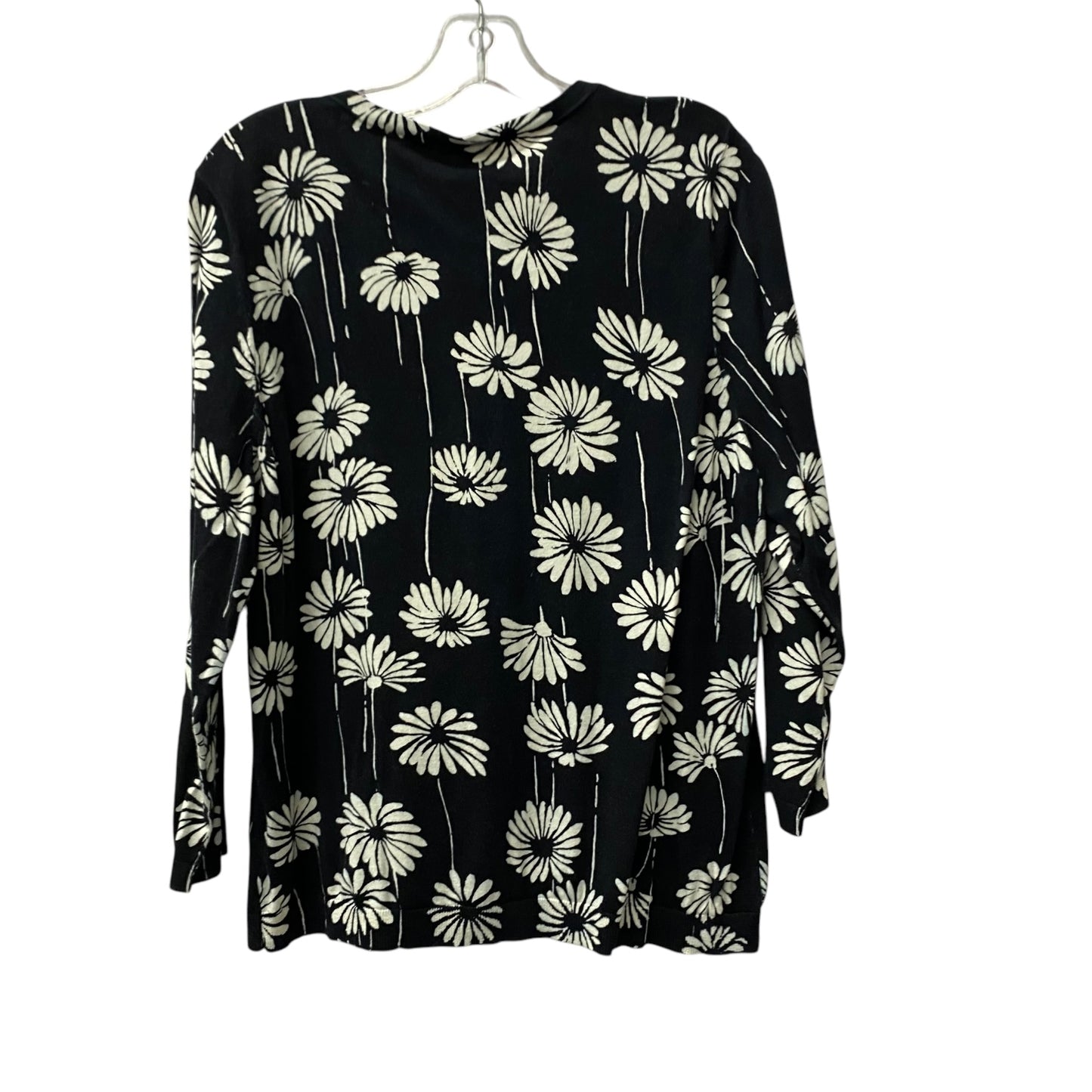 Sweater Cardigan By Talbots In Black & White, Size:Xl