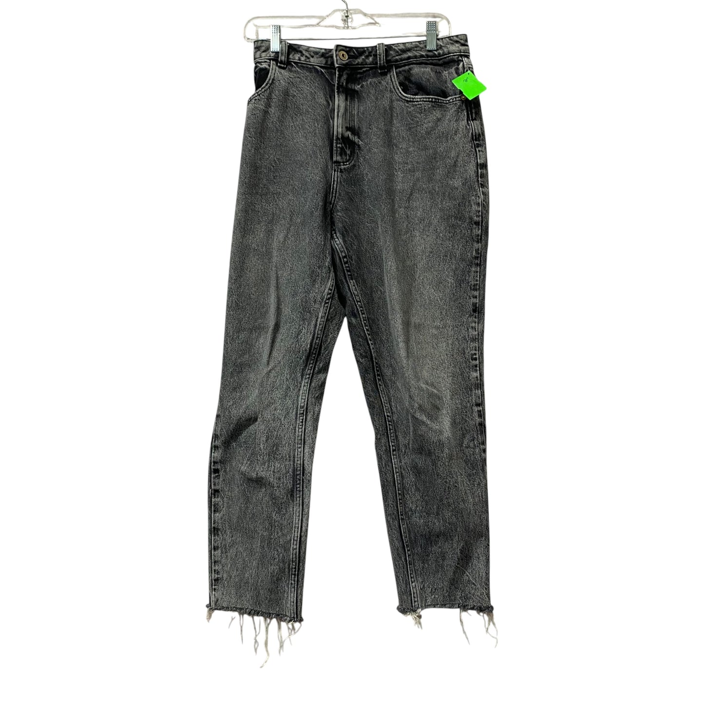Jeans Straight By Zara In Grey Denim, Size:12