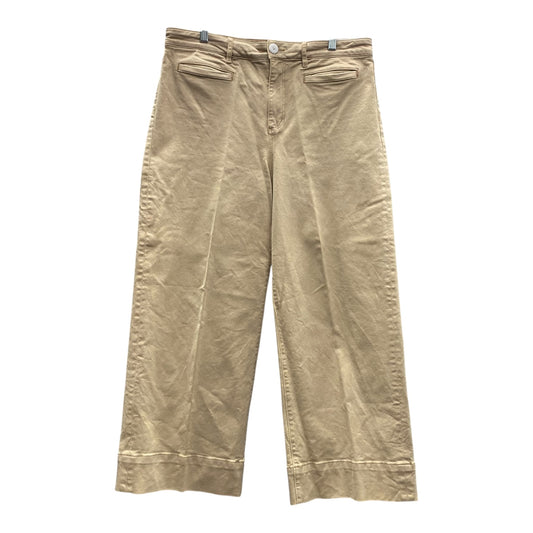 Jeans Wide Leg By Loft In Tan Denim, Size:12