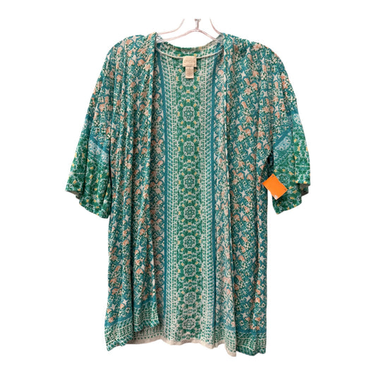 Cardigan By Chicos In Teal, Size:Xl