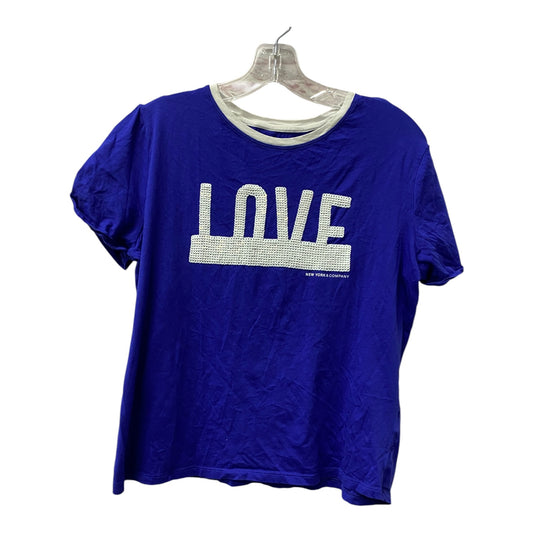 Top Ss By New York And Co In Blue, Size:L