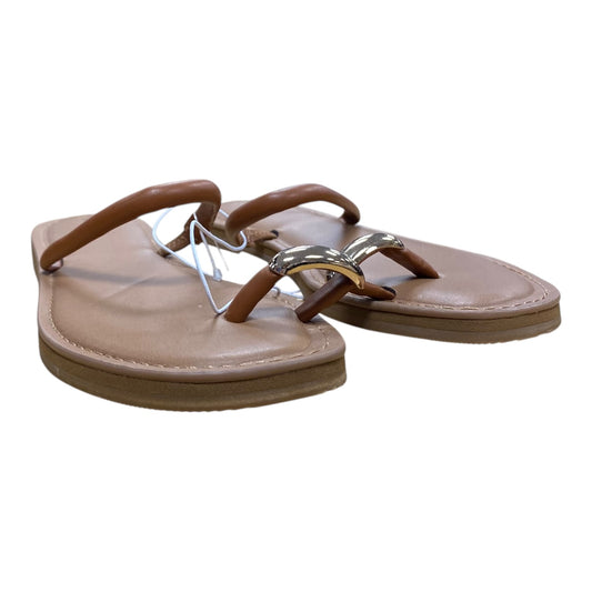 Sandals Flats By Universal Thread In Brown, Size:7