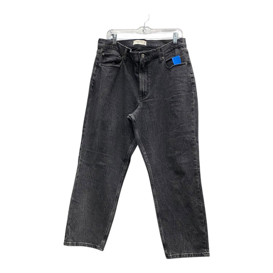 Jeans Straight By Abercrombie And Fitch In Black, Size:14