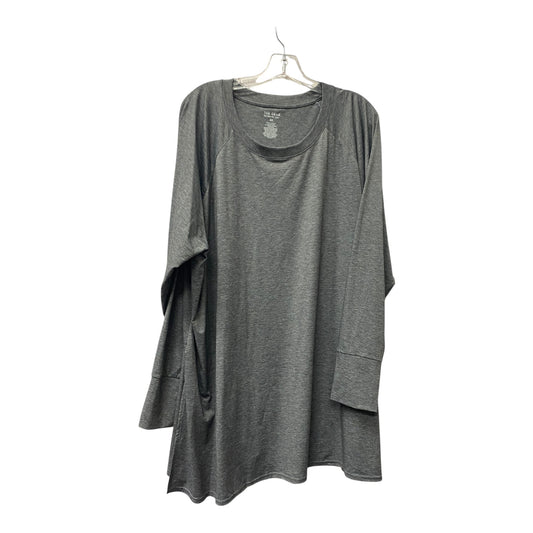Athletic Top Ls Crewneck By Tek Gear In Grey, Size:3X