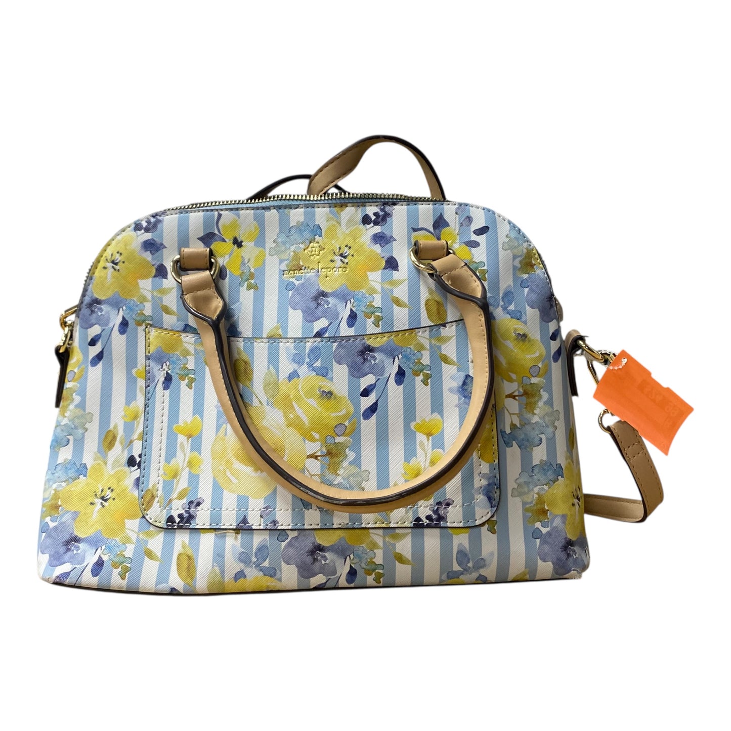 Handbag By Nanette Lepore In Blue & Yellow, Size:Medium