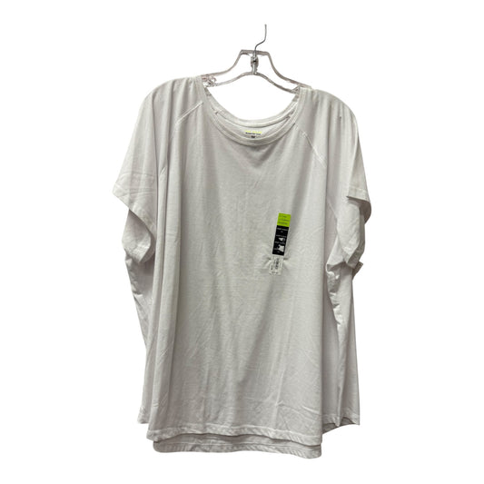 Athletic Top Ss By Tek Gear In White, Size:3X