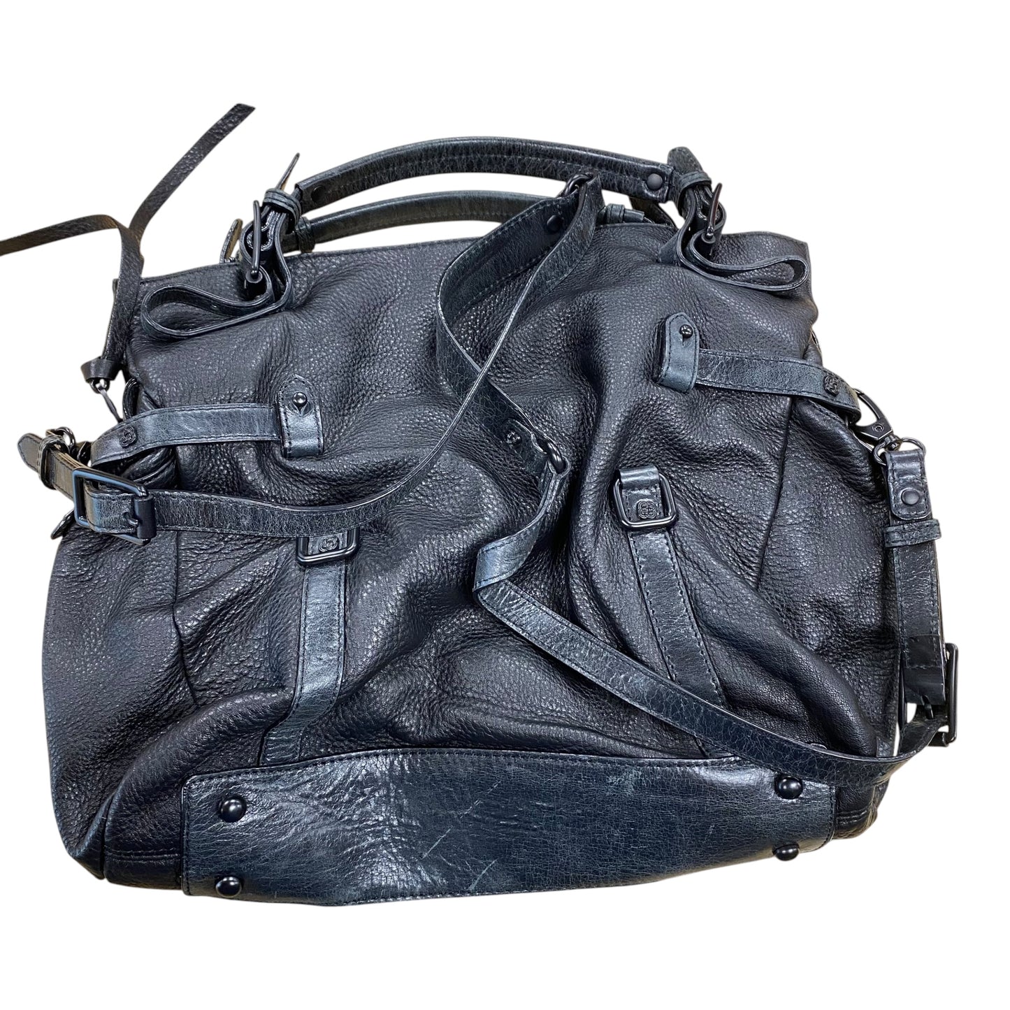 Handbag Leather By Elliot Lucca In Black, Size:Large
