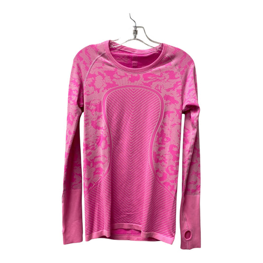 Athletic Top Ls Crewneck By Lululemon In Pink, Size:S