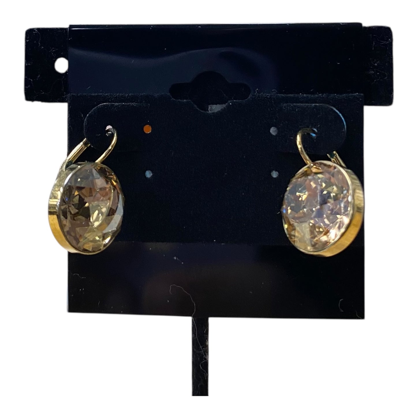 Earrings Designer By Swarovski In Gold