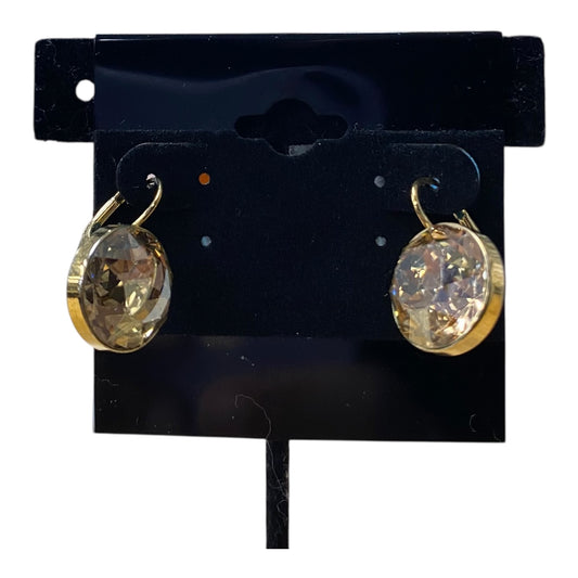 Earrings Designer By Swarovski In Gold