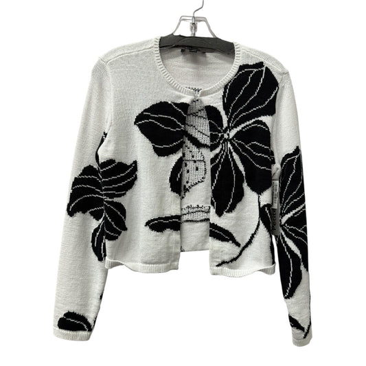 Sweater Cardigan By Ann Taylor In White, Size:Mp