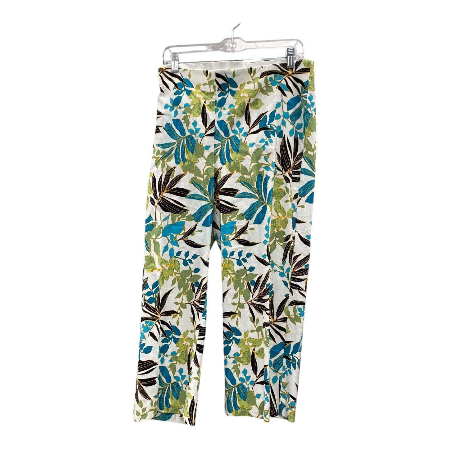 Pants Cropped By Chicos In Blue & Green, Size:18