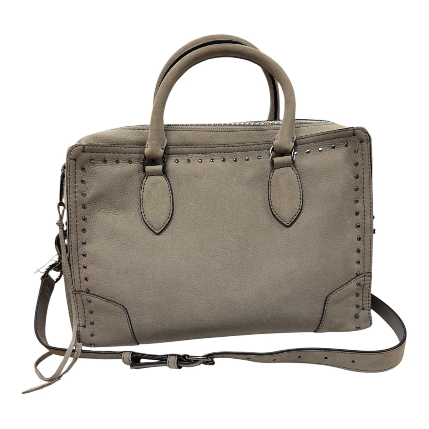 Handbag Designer By Rebecca Minkoff In Taupe, Size:Medium