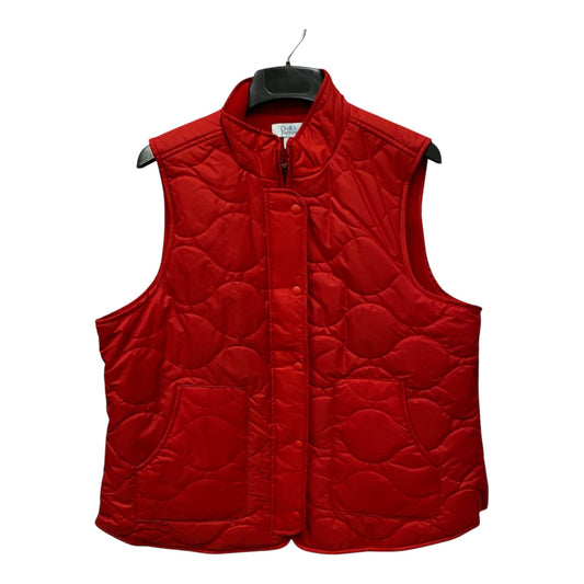 Vest Puffer & Quilted By Croft And Barrow In Red, Size:1X