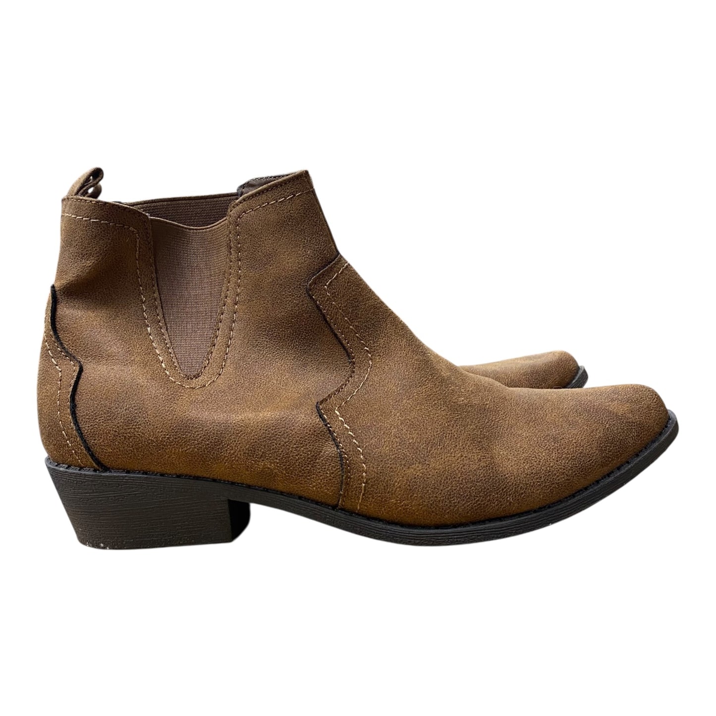 BOOTS ANKLE FLATS by ARIZONA In BROWN, Size: 10