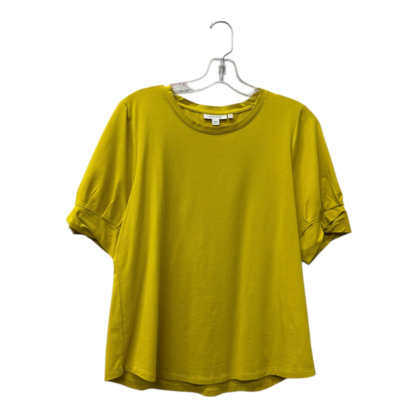 Top Ss Basic By Chicos In Yellow, Size:M