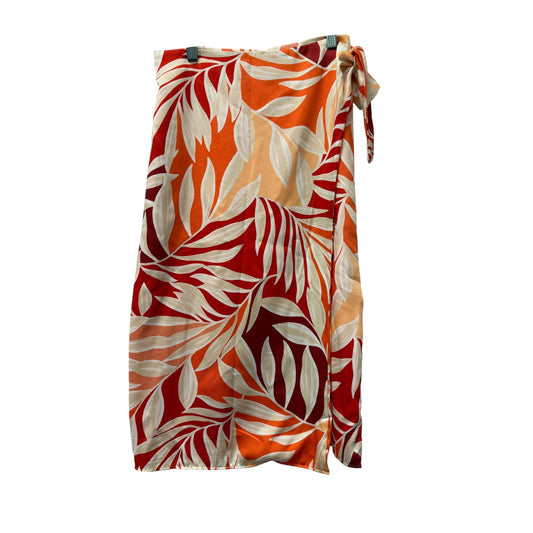Skirt Midi By Ann Taylor In Orange, Size:0P