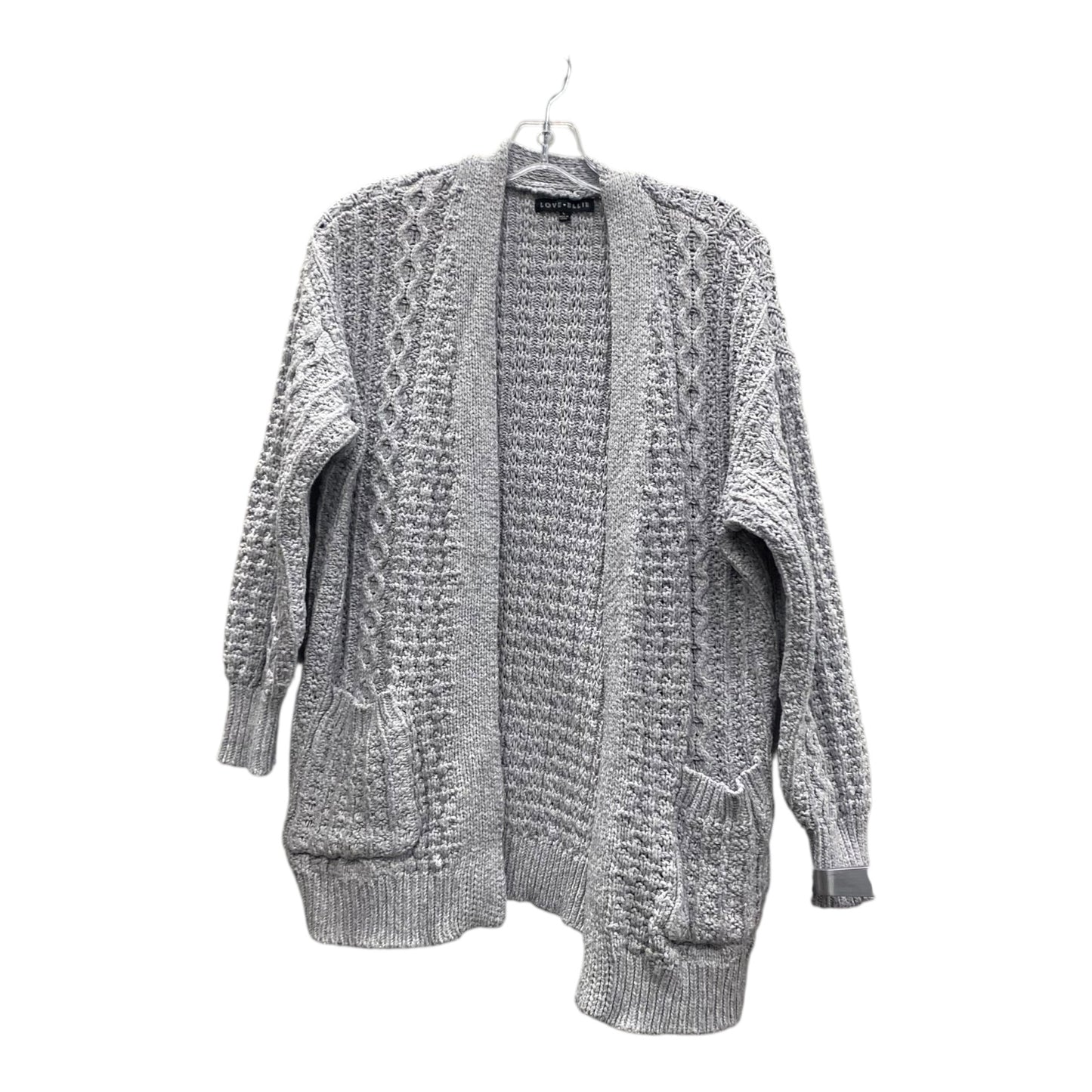 Sweater Cardigan By Love Ellie In Grey, Size:L