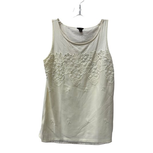 Top Sleeveless By Ann Taylor In Ivory, Size:S
