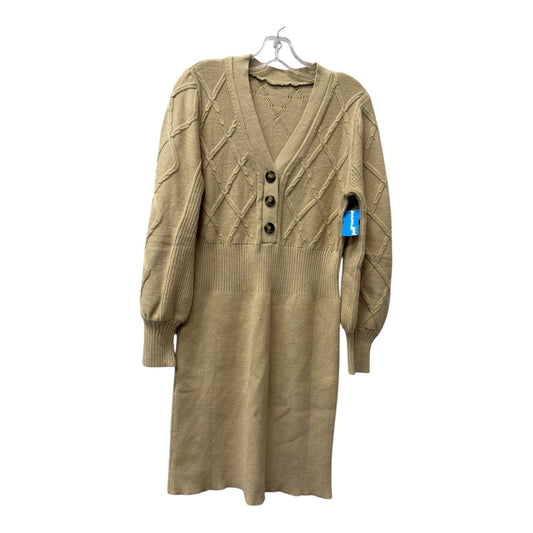 Dress Sweater By Cme In Tan, Size:Xl