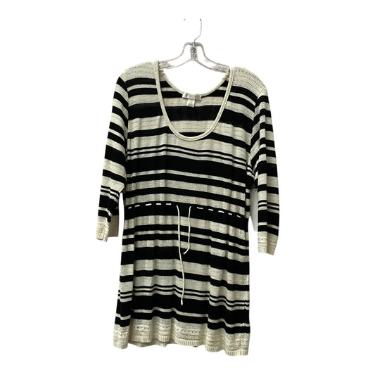 Mat Top Ls By Motherhood In Black & White, Size:Xl