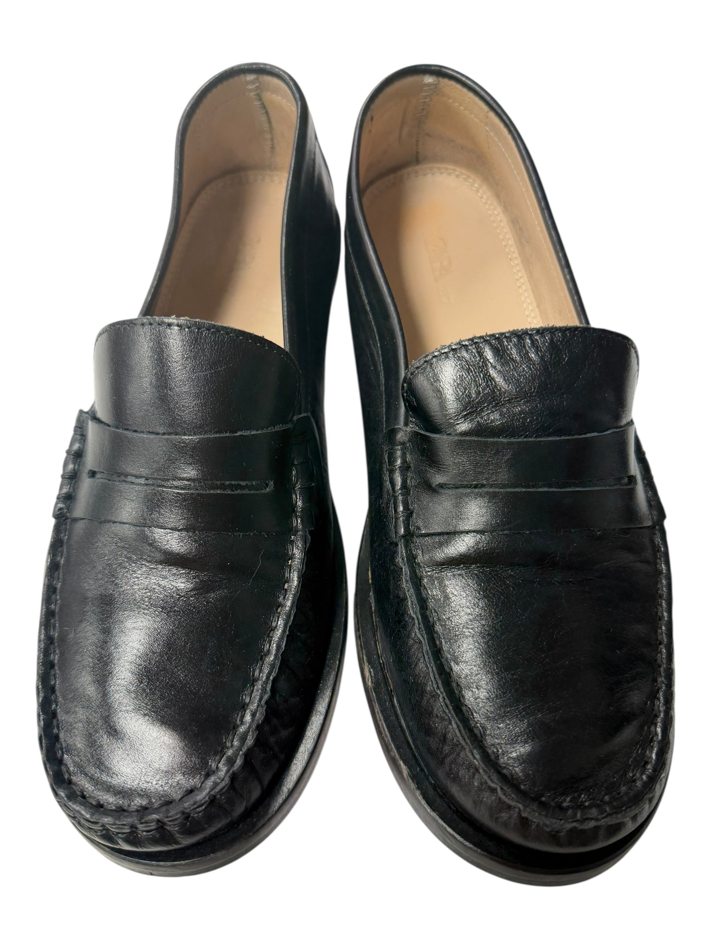 Shoes Flats By Zara In Black, Size:6.5