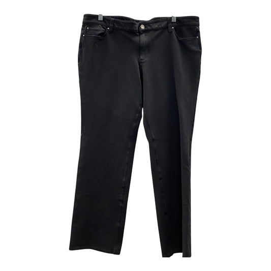 Jeans Straight By Ann Taylor In Black, Size:18