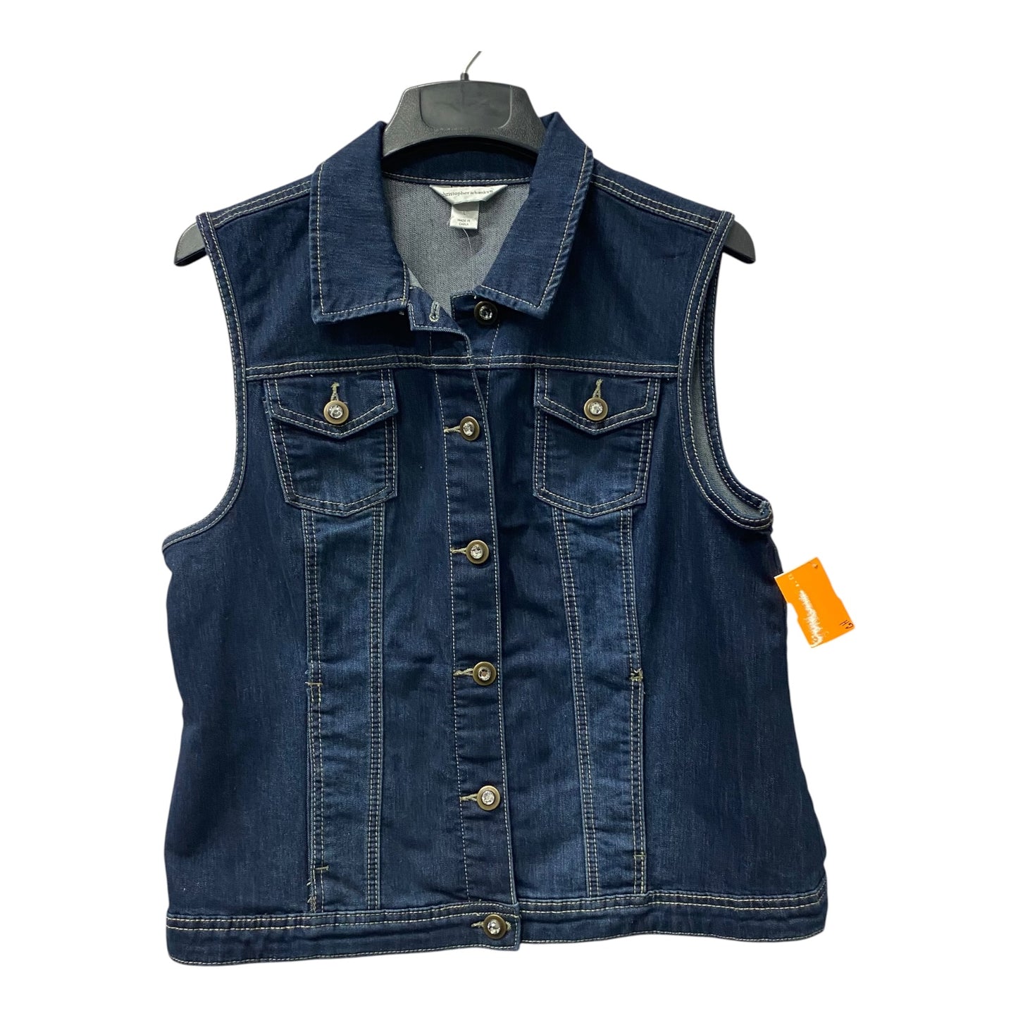 Vest Other By Christopher And Banks In Blue, Size:L