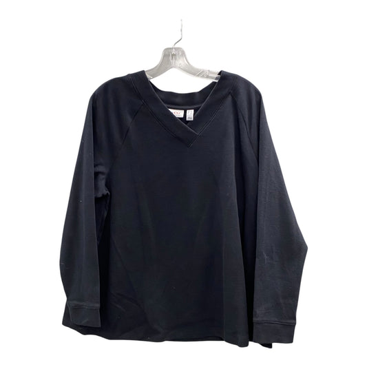 Top Ls By Denim And Company In Black, Size:L