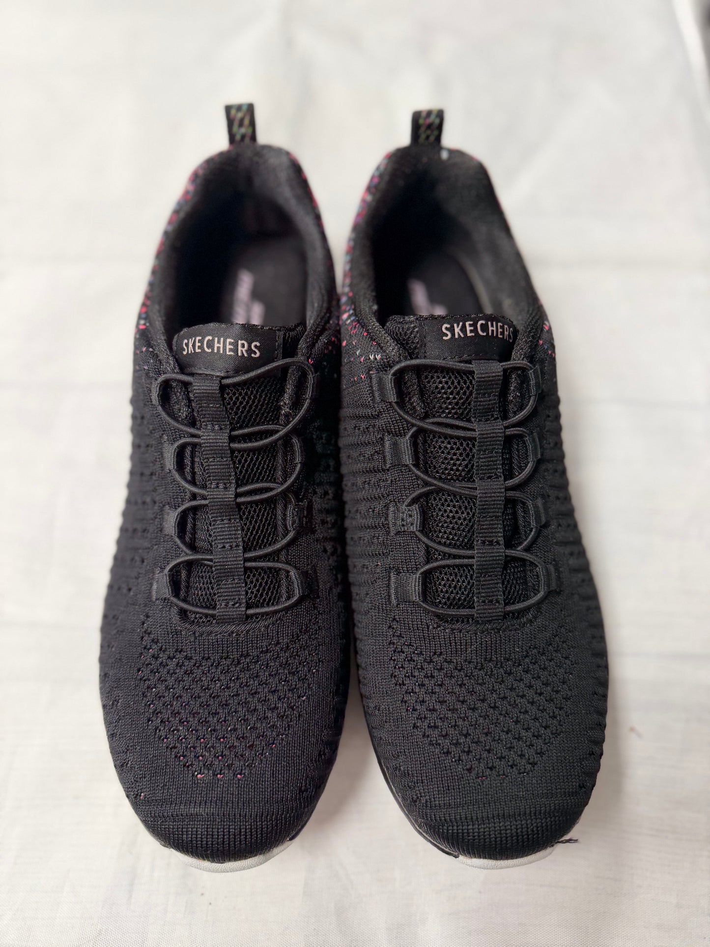 Shoes Athletic By Skechers In Black & Pink, Size:8