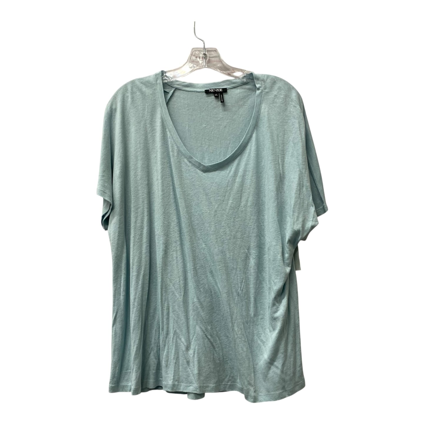 Top Ss By Nic + Zoe In Blue, Size:1X