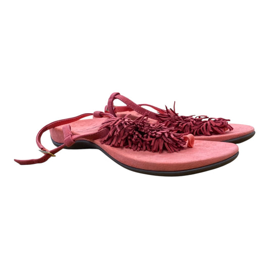 Sandals Flats By Vionic In Coral, Size:10