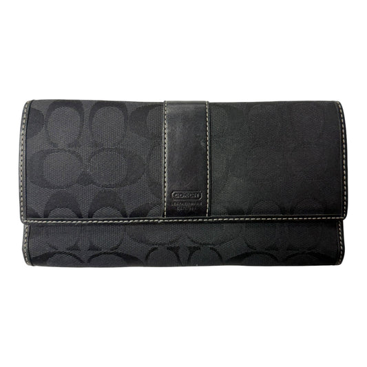 Wallet Designer By Coach In Black, Size:Large