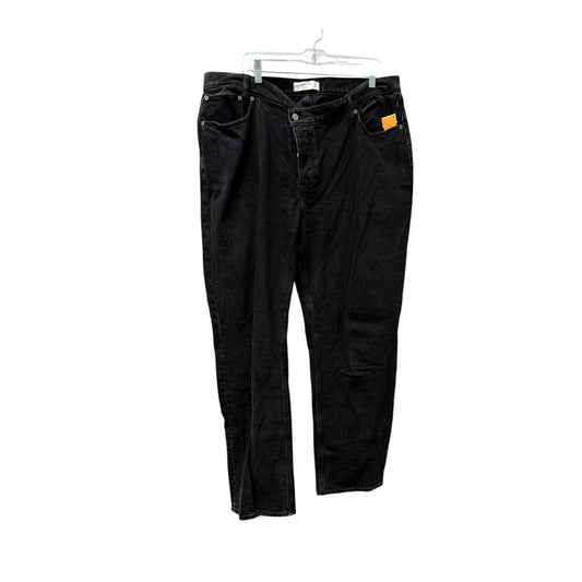 Jeans Straight By Abercrombie And Fitch In Black, Size:16