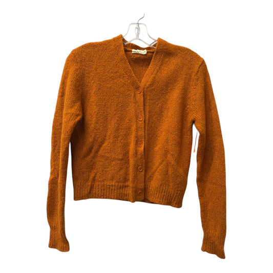 Sweater Cardigan By J. Crew In Orange, Size:M