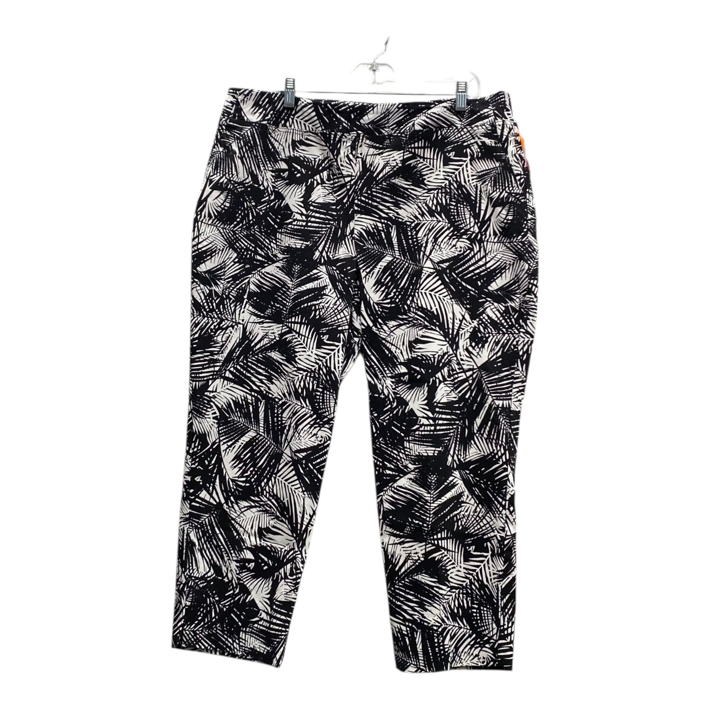 Pants Cropped By Cynthia Rowley In Black & White, Size:18