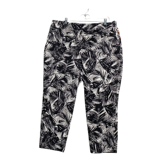 Pants Cropped By Cynthia Rowley In Black & White, Size:18