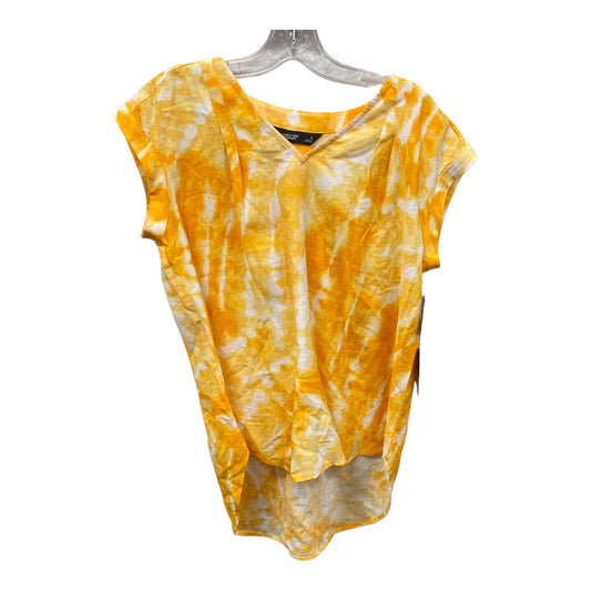 Top Ss By Simply Vera In Orange & Yellow, Size:S