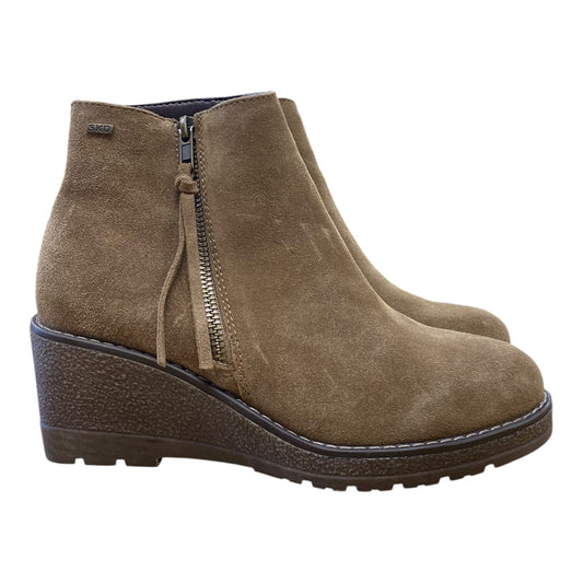 Boots Ankle Flats By eskandalo In Brown, Size:6.5