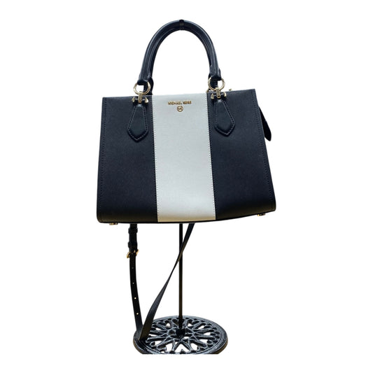Handbag Designer By Michael Kors In Black & White, Size:Medium