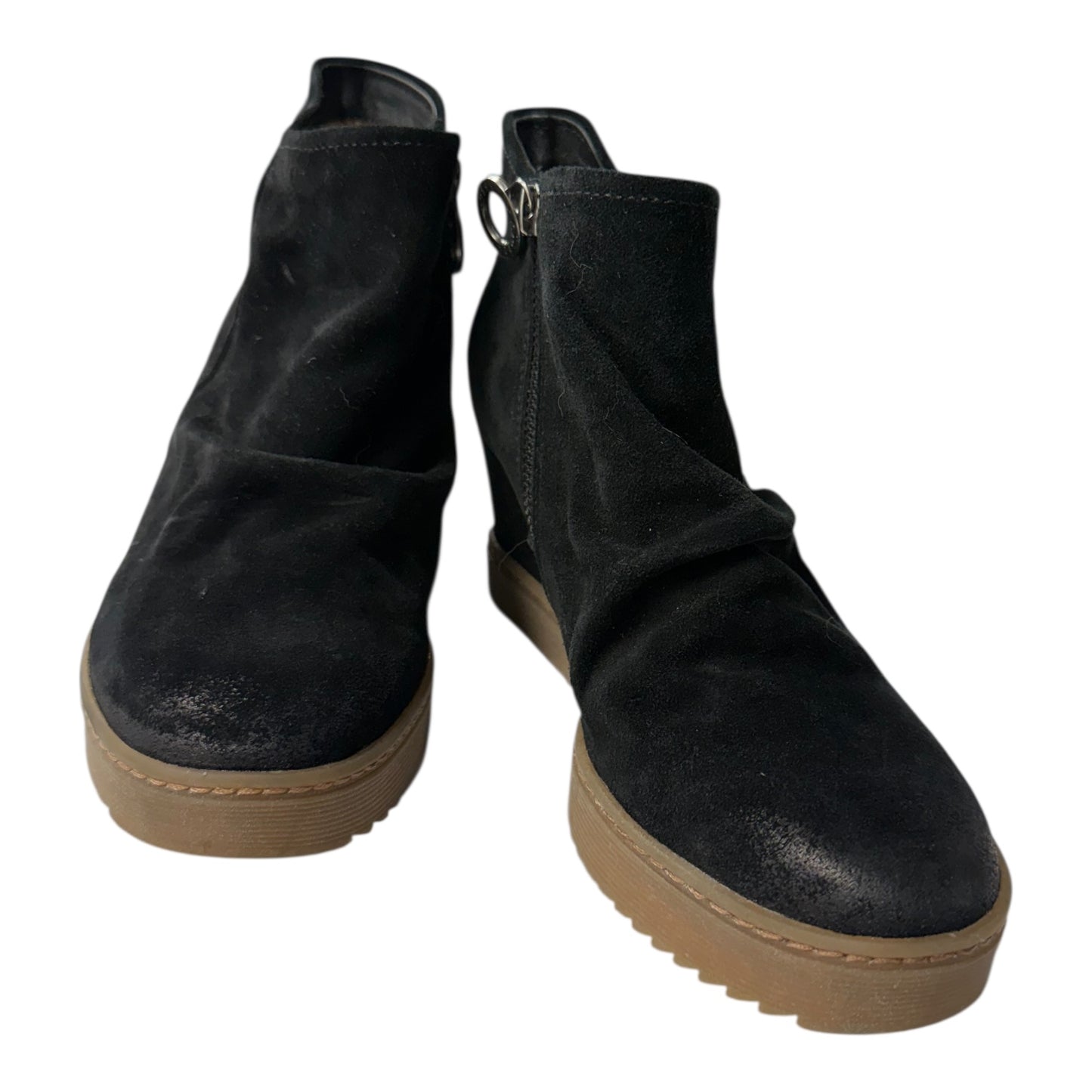 Boots Ankle Heels By Sofft In Black, Size:7
