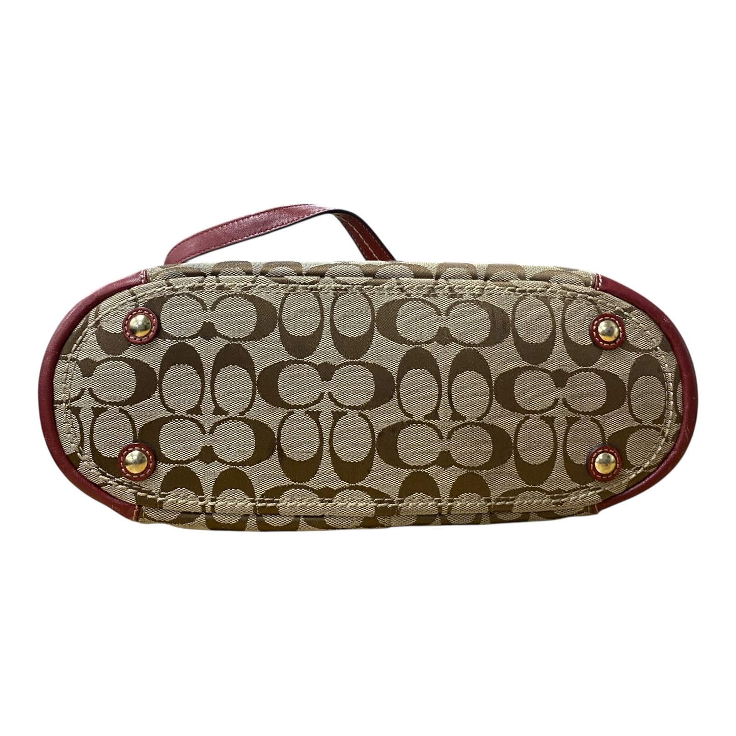 Handbag Designer By Coach In Red, Size:Medium