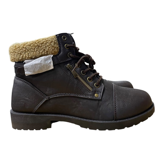 BOOTS ANKLE HEELS by WANTED In BROWN, Size: 10