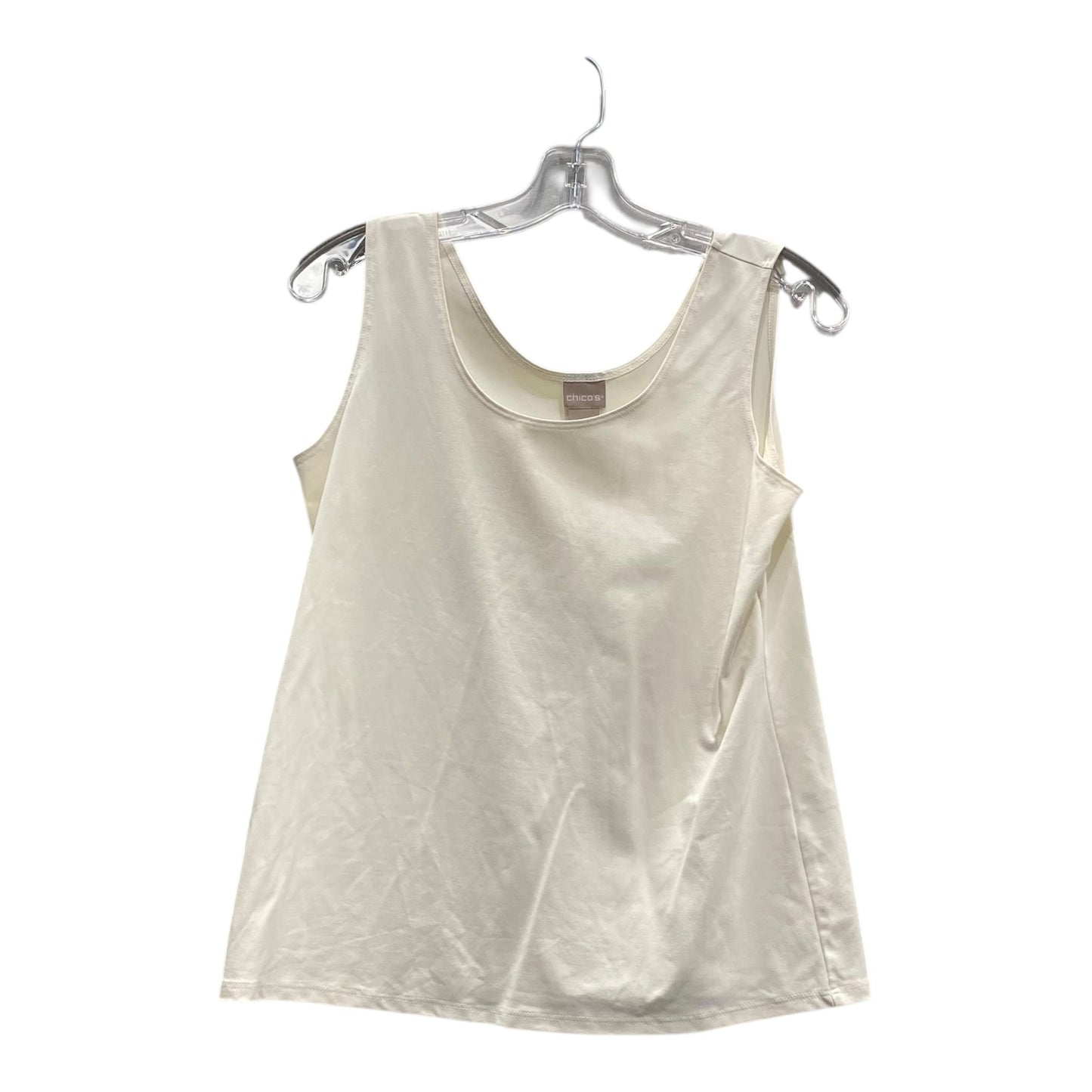 Top Sleeveless Basic By Chicos In White, Size:M