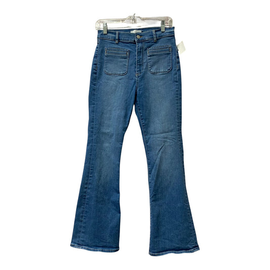 Jeans Flared By Loft In Blue Denim, Size:6