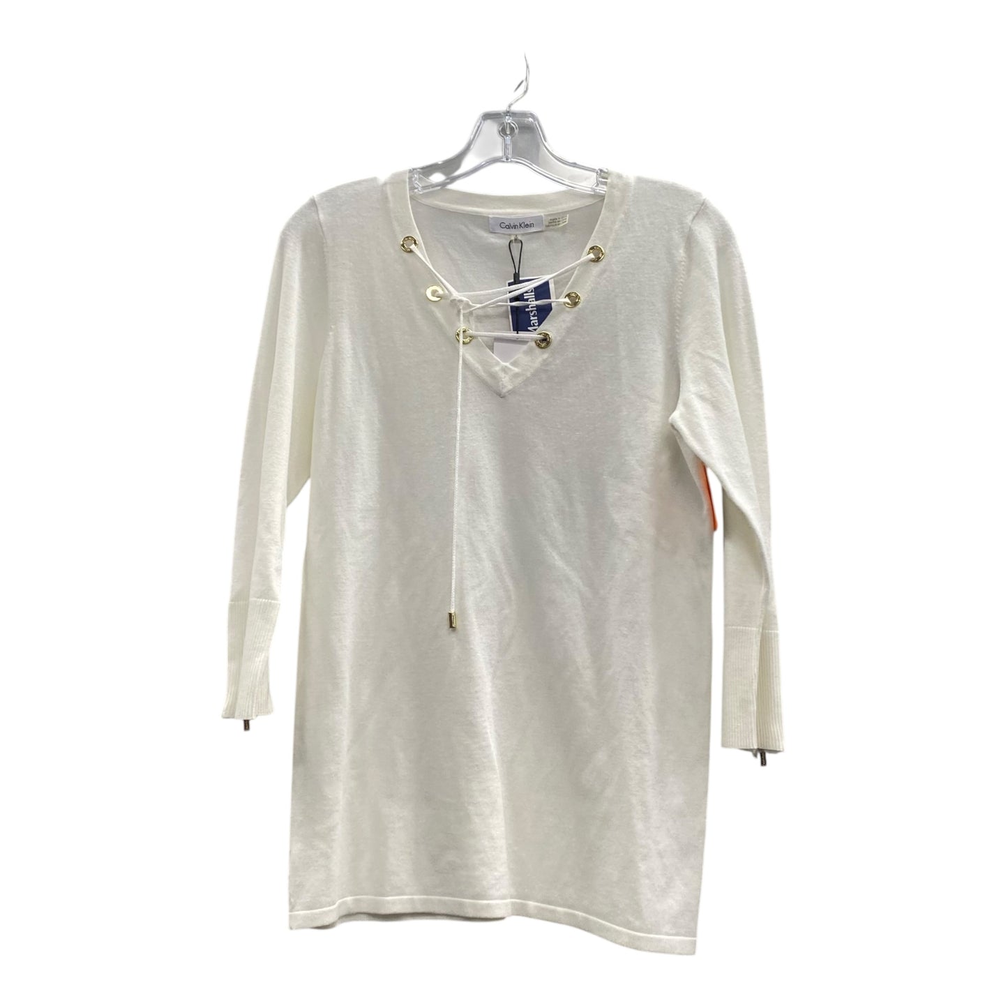 Top Ls By Calvin Klein In White, Size:S
