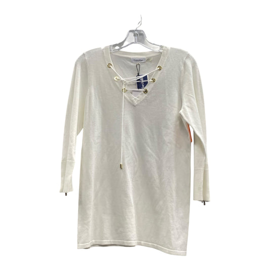 Top Ls By Calvin Klein In White, Size:S