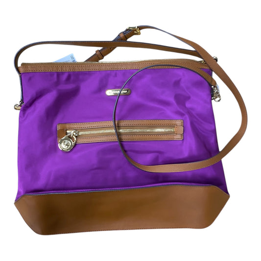 Crossbody Designer By Michael Kors In Purple, Size:Medium