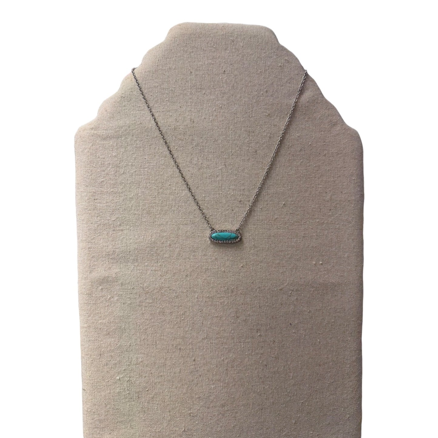Necklace Statement  In Teal