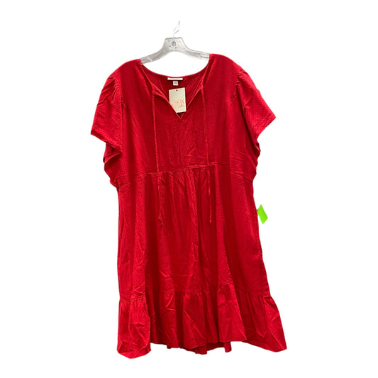 Dress Casual Short By Knox Rose In Red, Size:Xxl